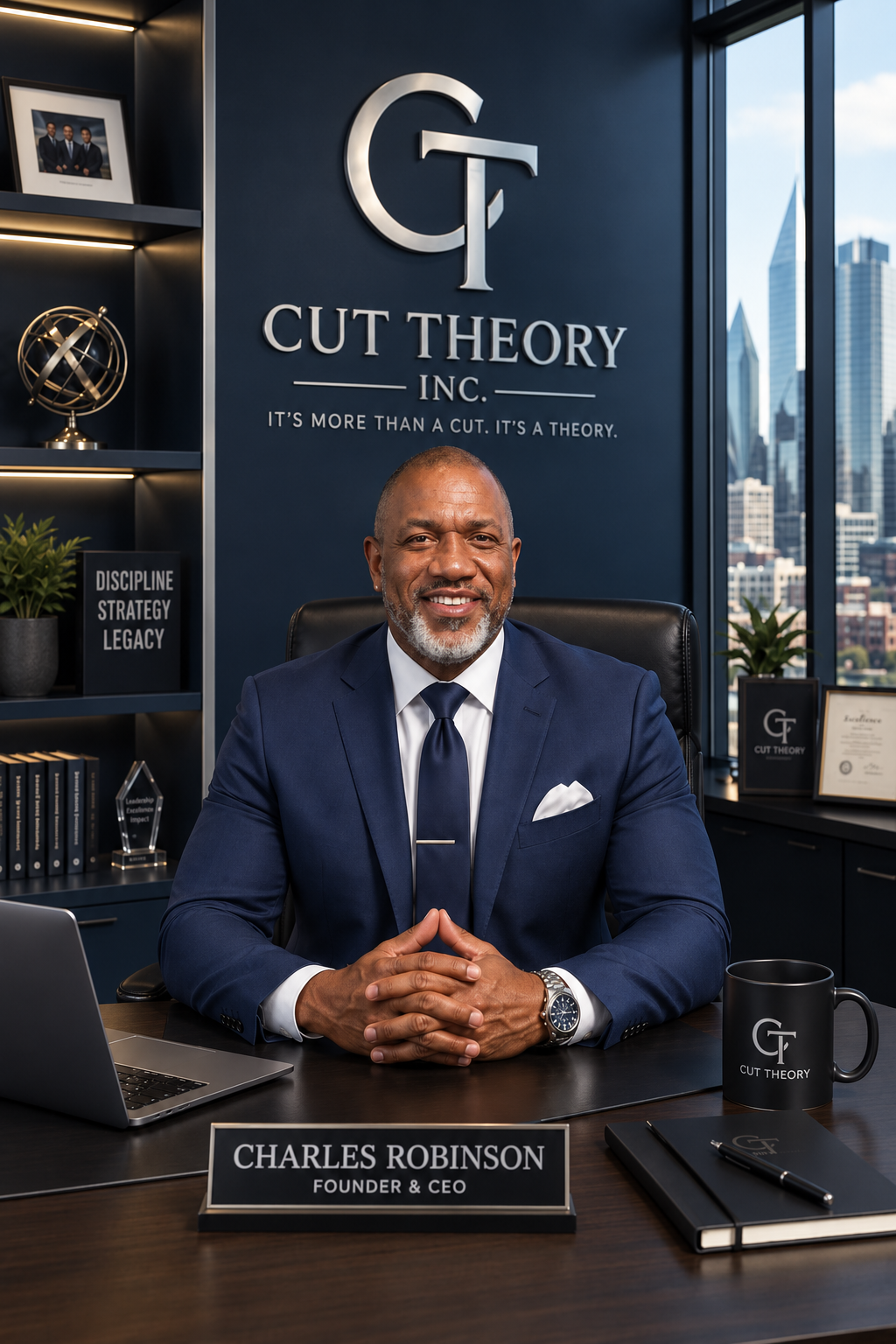 Charles "Big C" Robinson, master barber and founder of Cut Theory Inc.